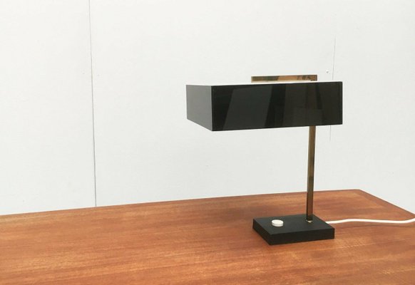 Mid-Century Minimalist Acryl and Brass Table Lamp, 1960s-UAH-2036747