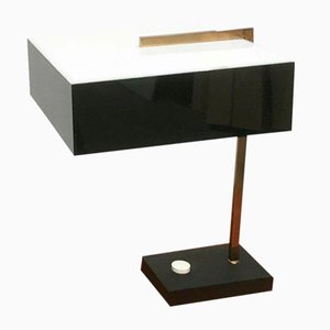 Mid-Century Minimalist Acryl and Brass Table Lamp, 1960s-UAH-2036747