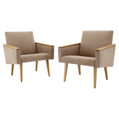 Mid-Century Minimalist Armchairs, Czechoslovakia, Set of 2-TZ-1293665