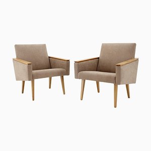 Mid-Century Minimalist Armchairs, Czechoslovakia, Set of 2-TZ-1293665