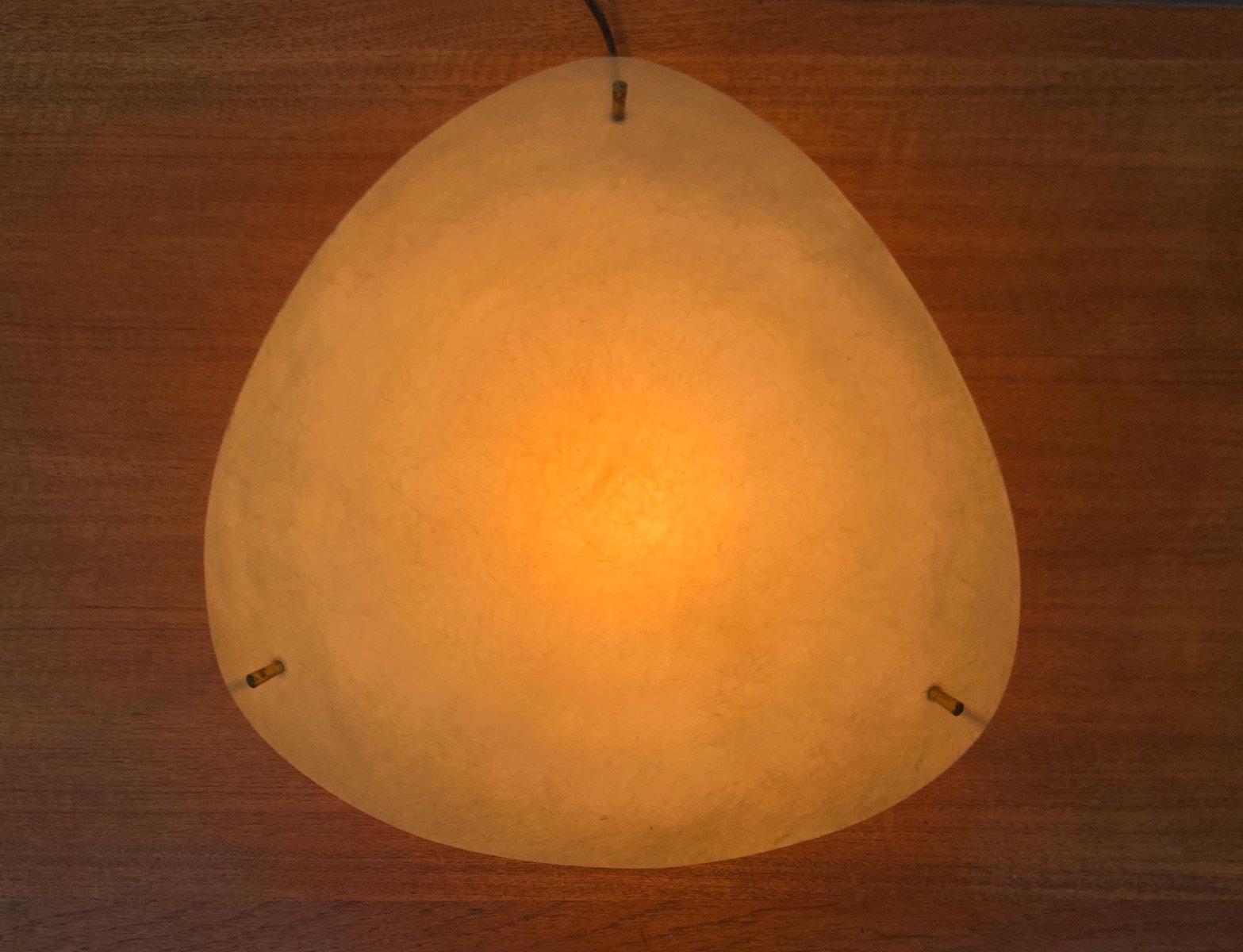 Mid-Century Minimalist Fiberglass Ceiling Lamp, 1960s