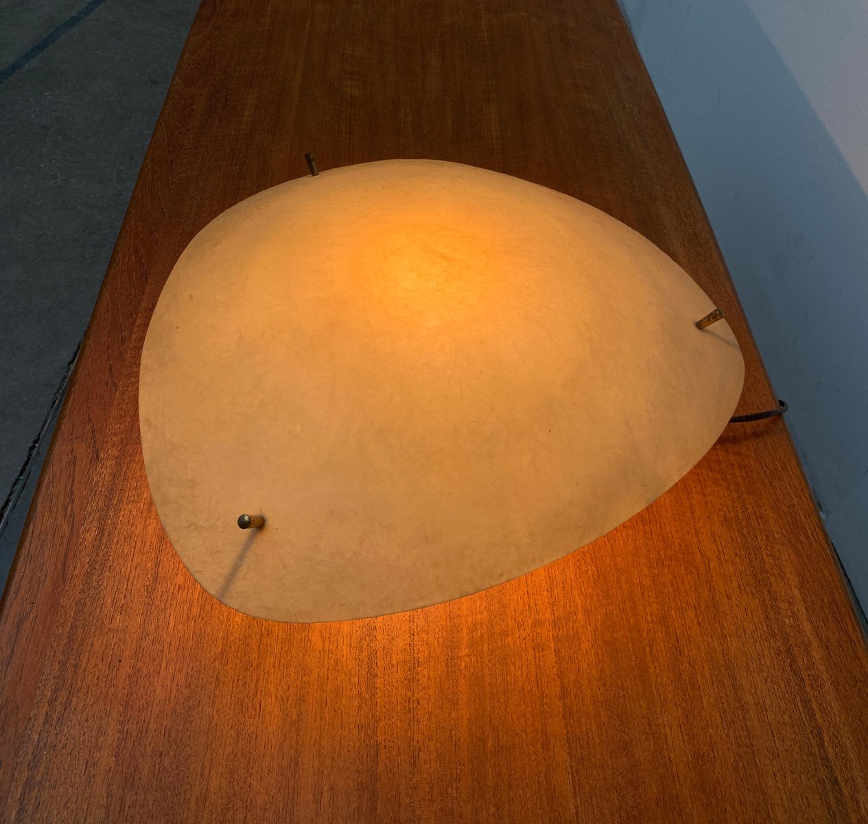 Mid-Century Minimalist Fiberglass Ceiling Lamp, 1960s