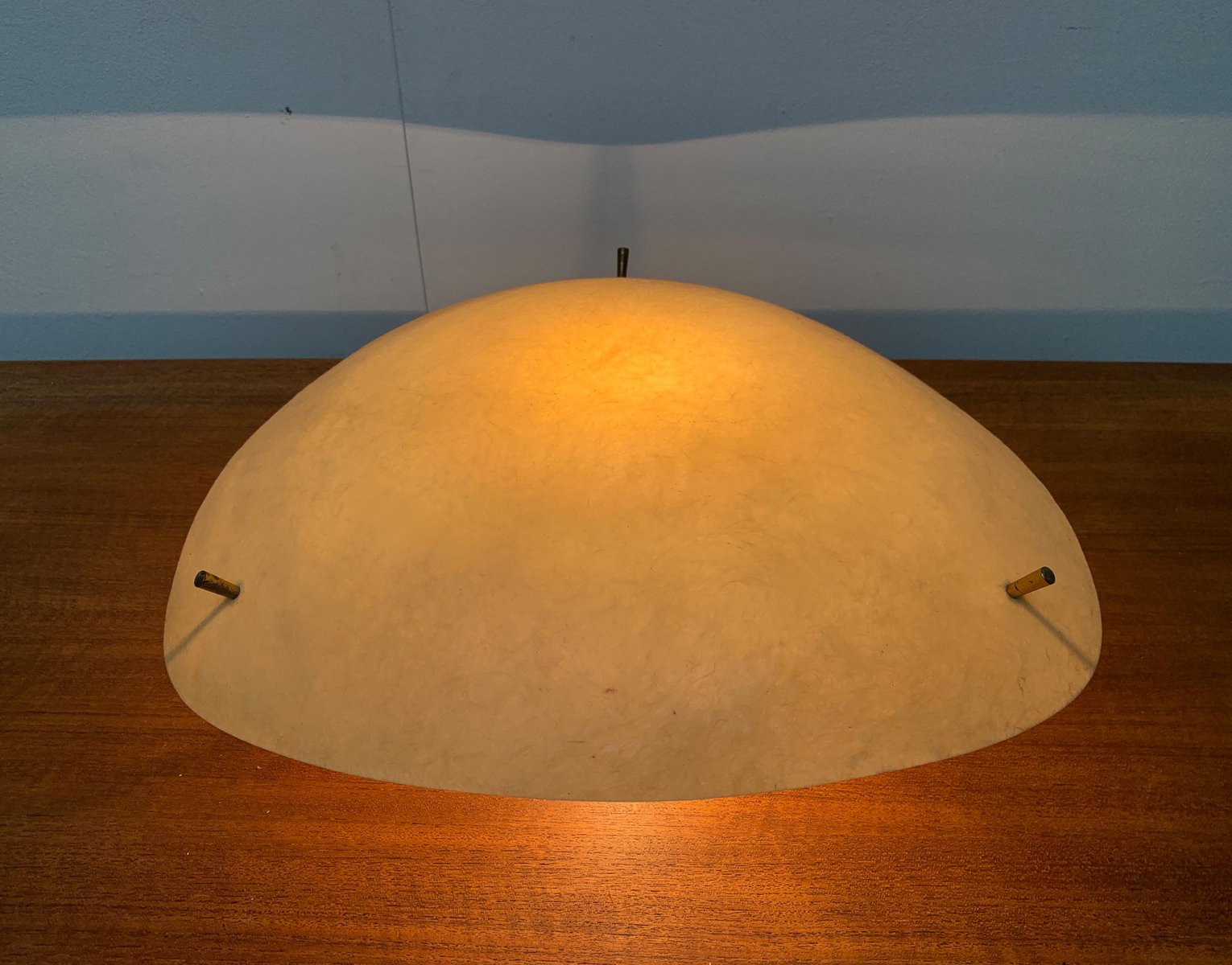 Mid-Century Minimalist Fiberglass Ceiling Lamp, 1960s