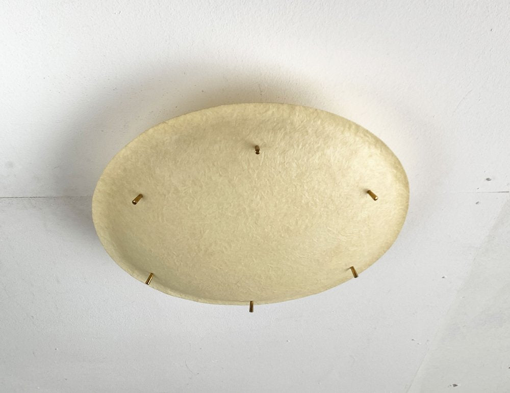 Mid-Century Minimalist Fiberglass Plafoniere Ceiling Lamp, 1960s