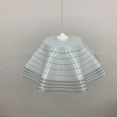 Mid-Century Minimalist Folded Glass Hanging Lamp, 1980s-BGP-684659