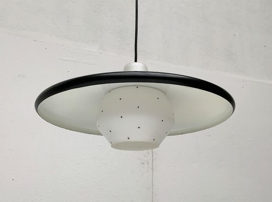 Mid-Century Minimalist Metal and Glass Pendant Lamp-UAH-1029607