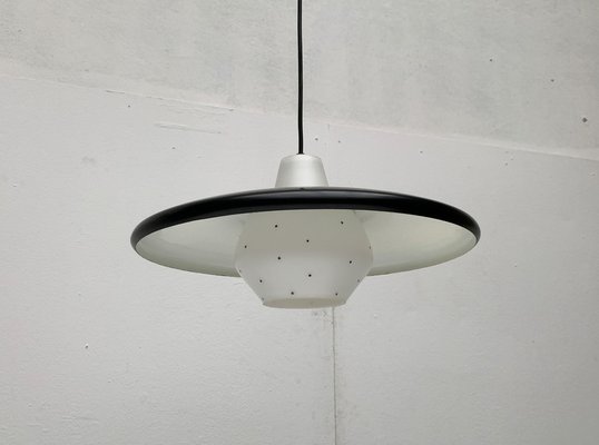 Mid-Century Minimalist Metal and Glass Pendant Lamp-UAH-1029607