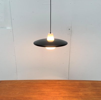 Mid-Century Minimalist Metal and Glass Pendant Lamp-UAH-1029607