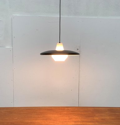 Mid-Century Minimalist Metal and Glass Pendant Lamp-UAH-1029607