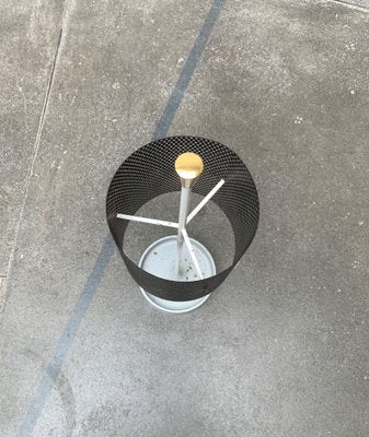 Mid-Century Minimalist Perforated Steel Umbrella Stand, 1960s-UAH-1313372