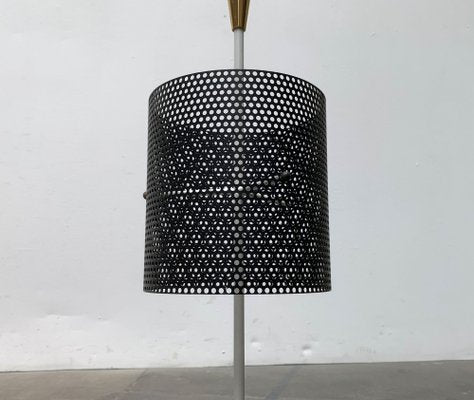 Mid-Century Minimalist Perforated Steel Umbrella Stand, 1960s-UAH-1313372