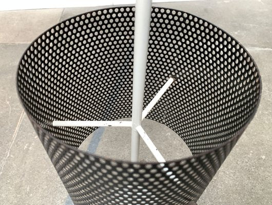 Mid-Century Minimalist Perforated Steel Umbrella Stand, 1960s-UAH-1313372