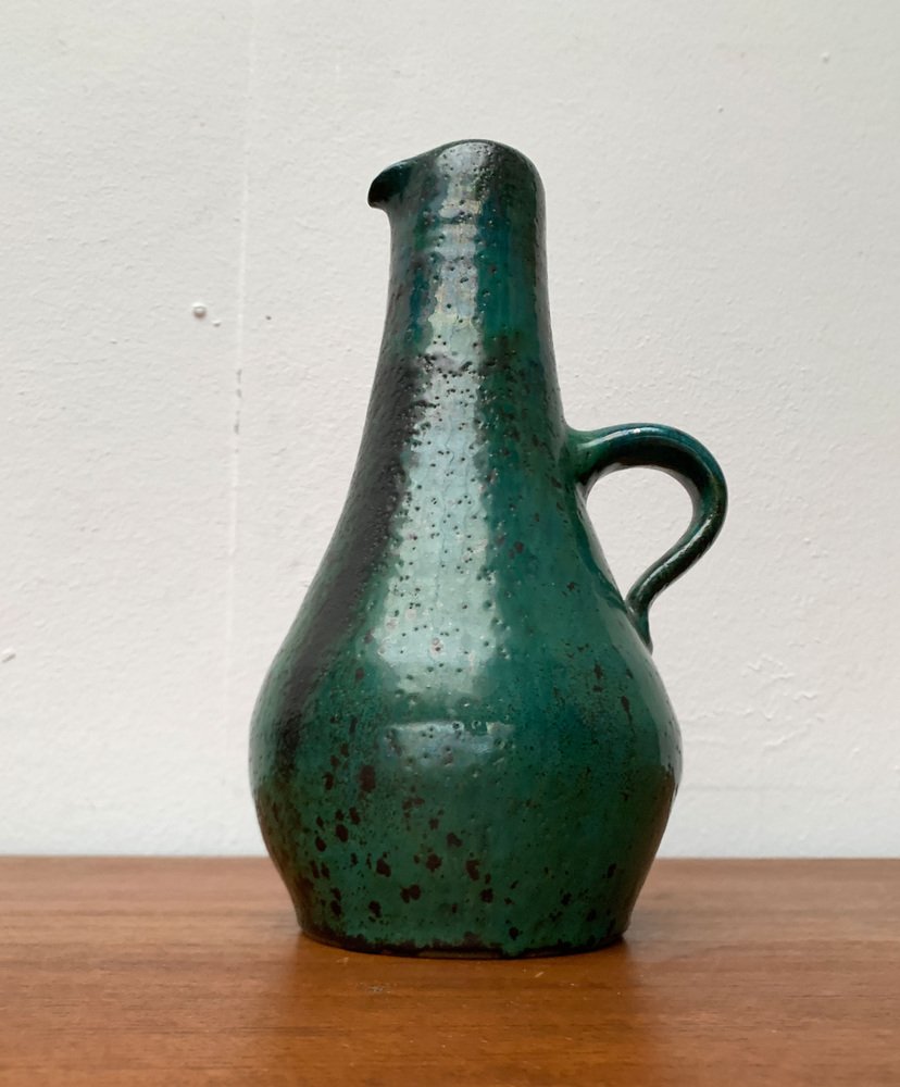 Mid-Century Minimalist Studio Pottery Carafe Vase by Helma Klett for Kunsttöpferei Klett, 1960s