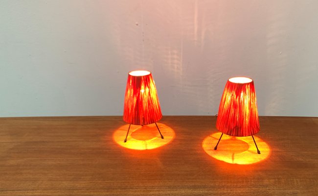 Mid-Century Minimalist Tripod Table Lamps, 1960s, Set of 2-UAH-1449735