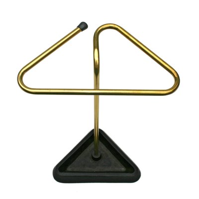 Mid-Century Minimalist Umbrella Stand in Brass & Iron, 1950s-QBR-1000155