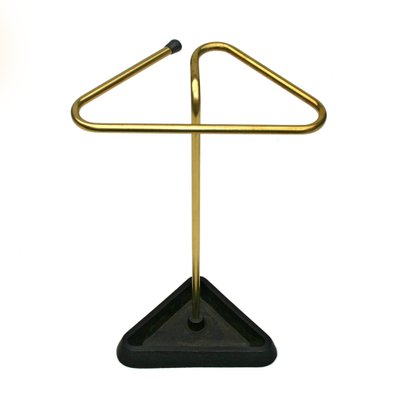 Mid-Century Minimalist Umbrella Stand in Brass & Iron, 1950s-QBR-1000155