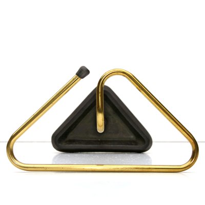 Mid-Century Minimalist Umbrella Stand in Brass & Iron, 1950s-QBR-1000155