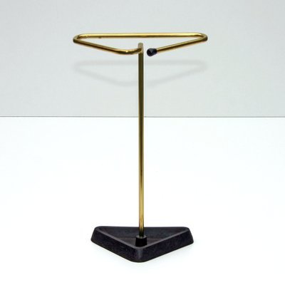 Mid-Century Minimalist Umbrella Stand in Brass & Iron, 1950s-QBR-1000155