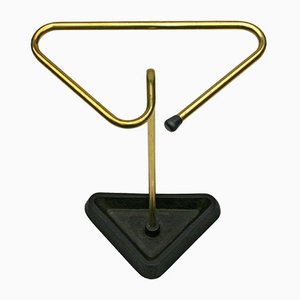 Mid-Century Minimalist Umbrella Stand in Brass & Iron, 1950s-QBR-1000155