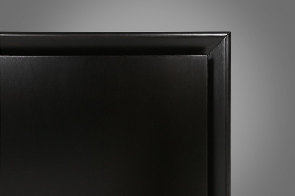 Mid-Century Minimalistic Black Lacquered Sideboard, Belgium, 1960s