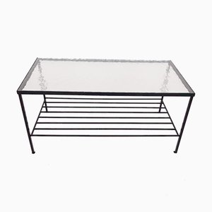 Mid-Century Minimalistic Metal and Glass Coffee Table-ZO-808184