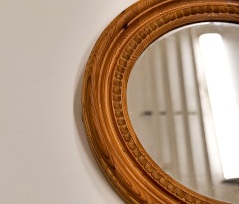 Mid-Century Mirror in Pine, Sweden, 1970s-UYK-1056840