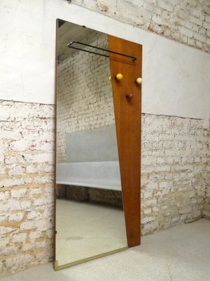 Mid-Century Mirror with Hooks, 1950s-QAV-1718629