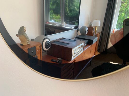 Mid-Century Mirror with Metal Frame, 1960s-RTR-1377360