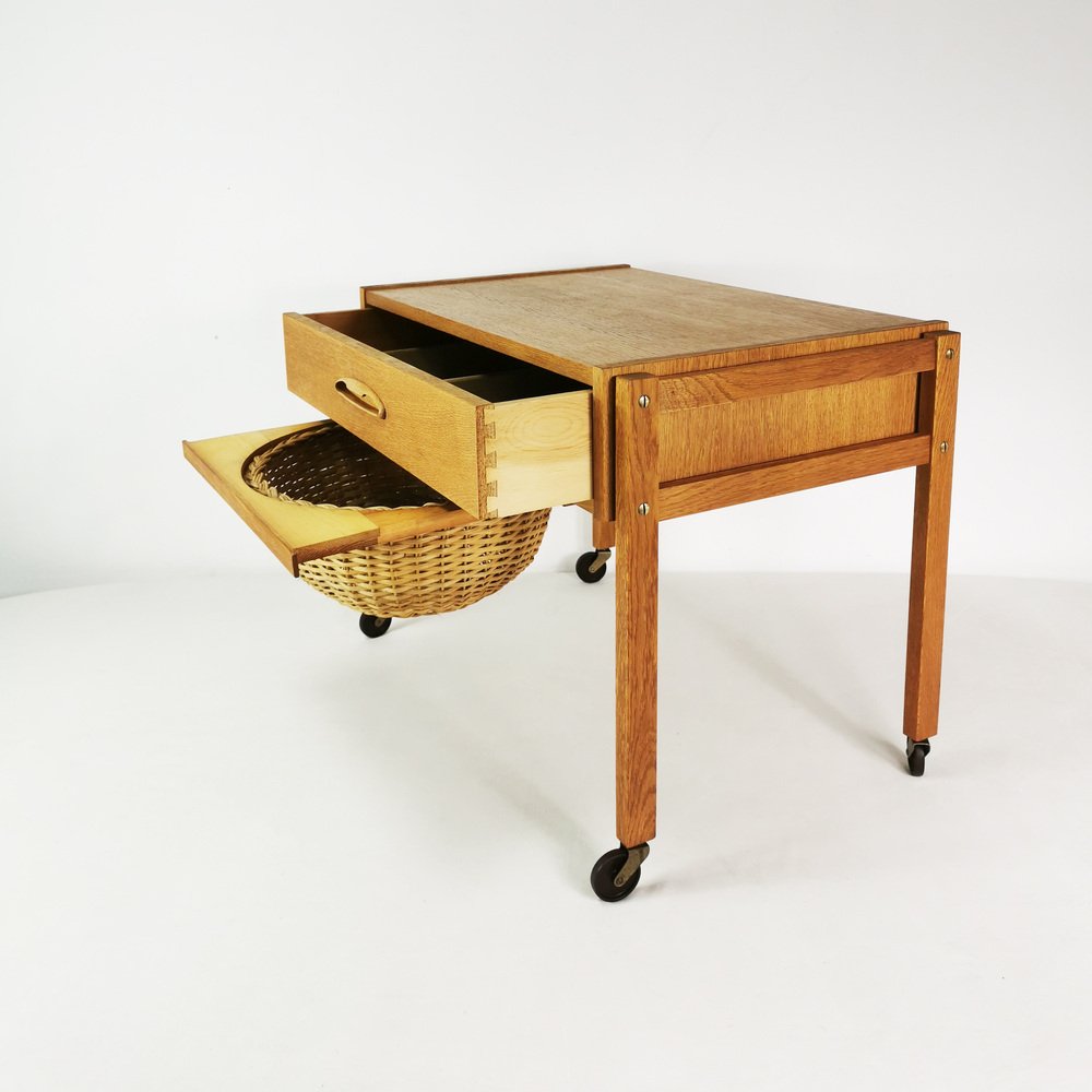 Mid-Century Mobile Side Table, Denmark, 1960s