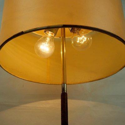 Mid-Century Model 1268 Table Lamp in Brass and Leather by J. T. Kalmar, Austrian-MH-1362819