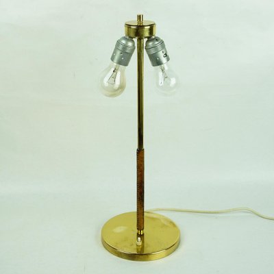 Mid-Century Model 1268 Table Lamp in Brass and Leather by J. T. Kalmar, Austrian-MH-1362819