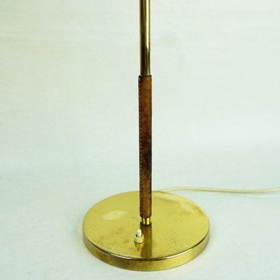 Mid-Century Model 1268 Table Lamp in Brass and Leather by J. T. Kalmar, Austrian-MH-1362819