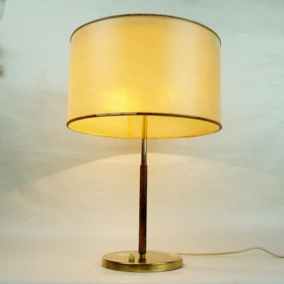 Mid-Century Model 1268 Table Lamp in Brass and Leather by J. T. Kalmar, Austrian-MH-1362819