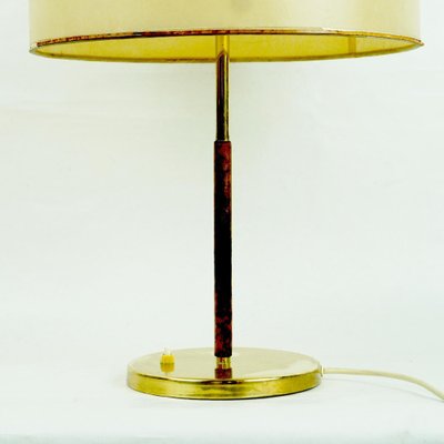 Mid-Century Model 1268 Table Lamp in Brass and Leather by J. T. Kalmar, Austrian-MH-1362819