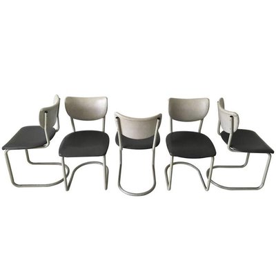 Mid-Century Model 2011 Chairs by De Wit Brothersor for De Wit Schiedam, Set of 10-LL-1353123