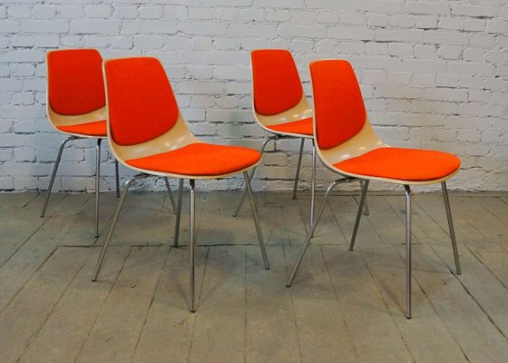 Mid-Century Model 225/2 Dining Chairs by Georg Leowald for Wilkhahn, Set of 4-QFD-831642