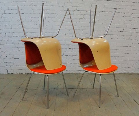 Mid-Century Model 225/2 Dining Chairs by Georg Leowald for Wilkhahn, Set of 4-QFD-831642