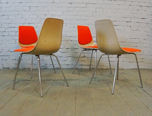 Mid-Century Model 225/2 Dining Chairs by Georg Leowald for Wilkhahn, Set of 4-QFD-831642