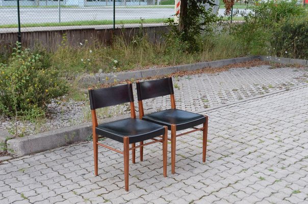 Mid-Century Model 3024 Leather Dining Chairs by Helmut Magg for Deutsche Werkstatten, 1957, Set of 2-UF-1371987