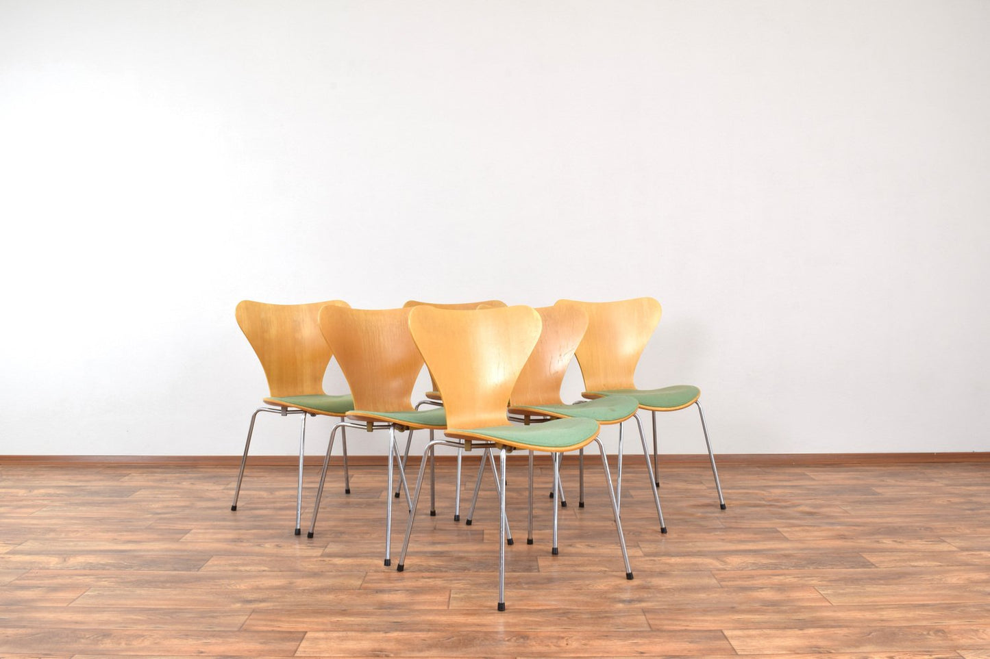 Mid-Century Model 3107 Chairs by Arne Jacobsen for Fritz Hansen, 1987, Set of 6