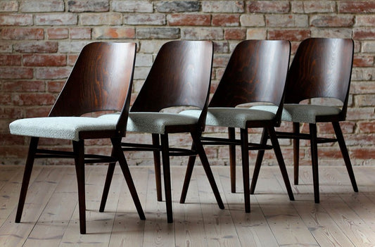 Mid-Century Model 514 Dining Chairs attributed to Radomir Hofman for Ton, 1960s, Set of 4