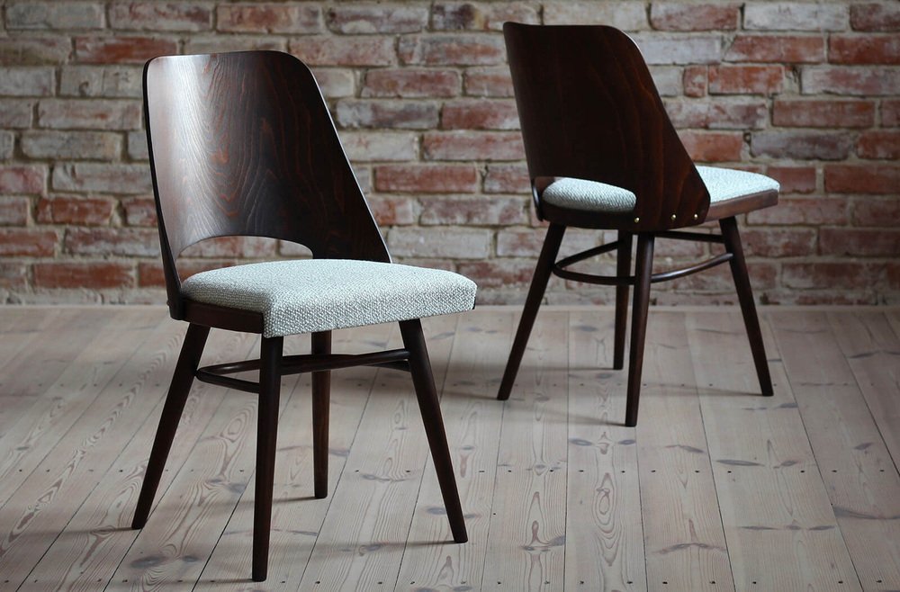 Mid-Century Model 514 Dining Chairs attributed to Radomir Hofman for Ton, 1960s, Set of 4