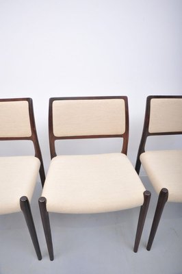 Mid-Century Model 80 Rosewood Dining Chairs by Niels Otto Møller for J.L. Møllers, Set of 4-ZE-741448