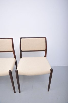 Mid-Century Model 80 Rosewood Dining Chairs by Niels Otto Møller for J.L. Møllers, Set of 4-ZE-741448