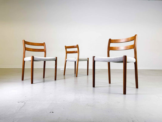 Mid-Century Model 84 Dining Chairs by Niels O Moller J.L. Møllers, 1960s, Set of 3