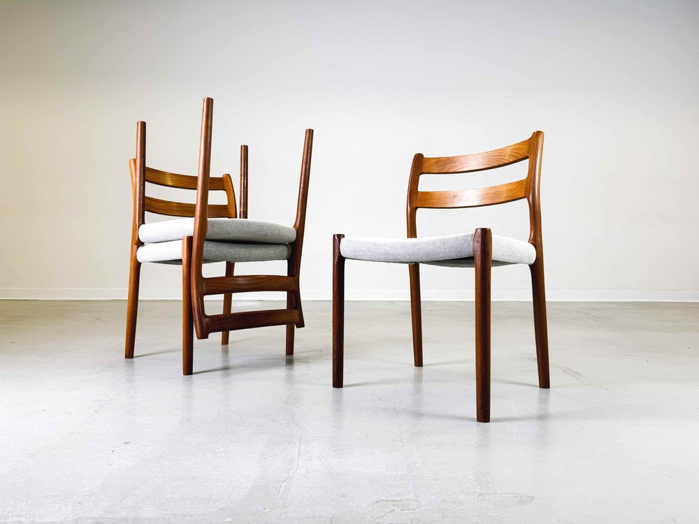 Mid-Century Model 84 Dining Chairs by Niels O Moller J.L. Møllers, 1960s, Set of 3