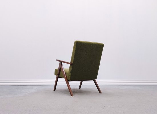 Mid-Century Model B 310 Easy Chair in Green Boucle, 1960s-MTQ-1816887