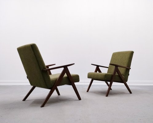 Mid-Century Model B 310 Easy Chair in Green Boucle, 1960s-MTQ-1816887