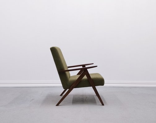 Mid-Century Model B 310 Easy Chair in Green Boucle, 1960s-MTQ-1816887