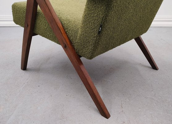 Mid-Century Model B 310 Easy Chair in Green Boucle, 1960s-MTQ-1816887